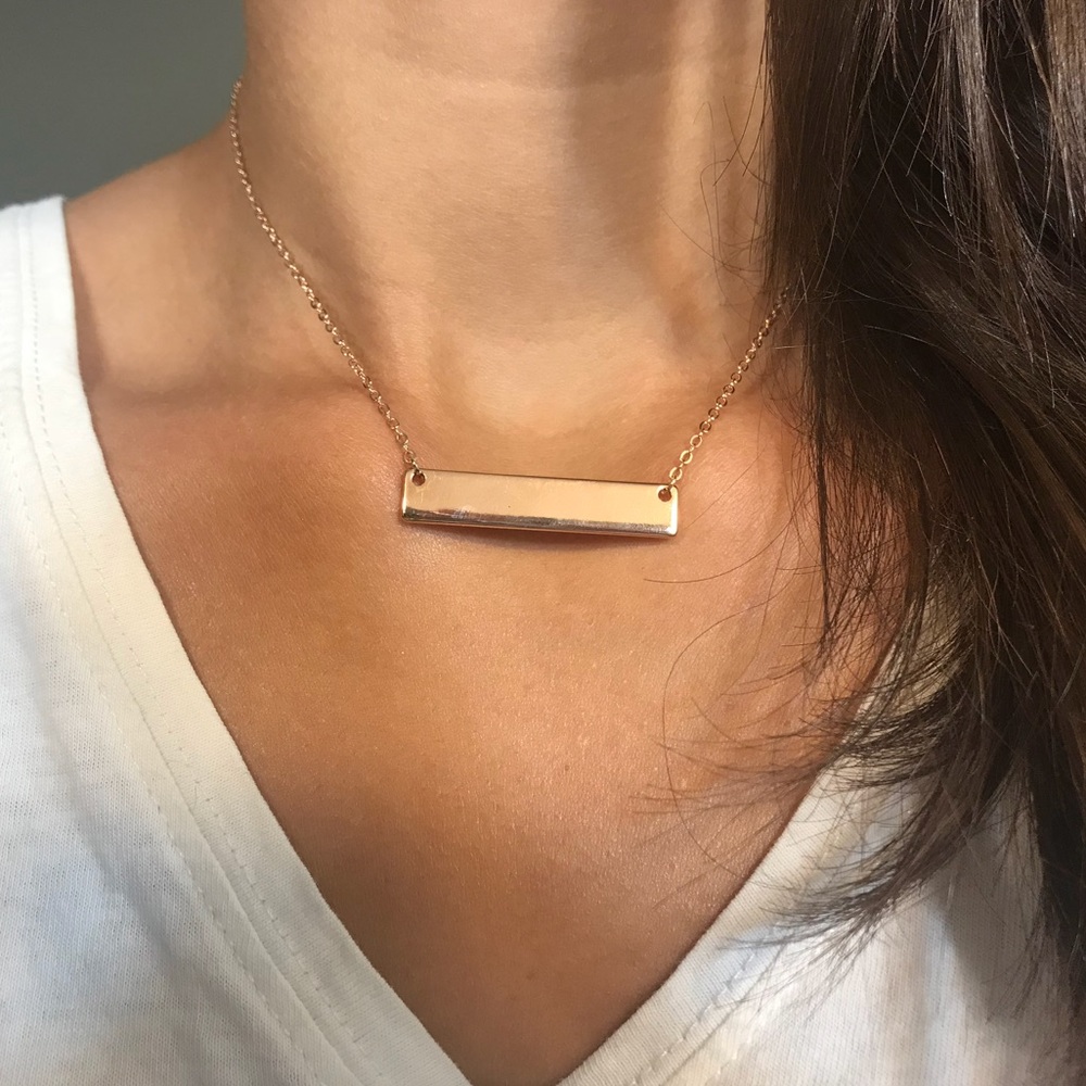 Short Bar Necklace - Picture 3 of 4